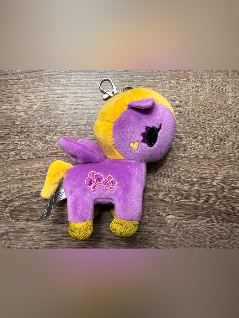 Rare Tokidoki Orchid Flower Power Plush Keychain